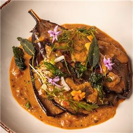 Slow-cooked Aubergine