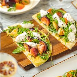 Warm Flatbread & Burrata